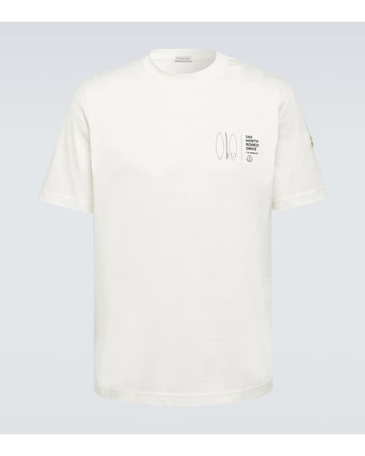 Moncler T-Shirt aus Baumwoll-Jersey in White für Herren