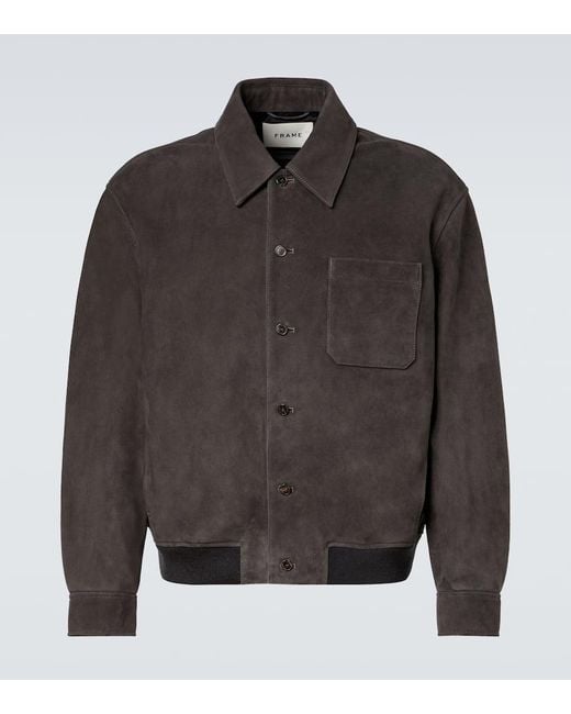 FRAME Blouson Aus Veloursleder in Gray für Herren
