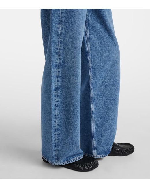Agolde Blue Low Curve Wide-Leg Jeans