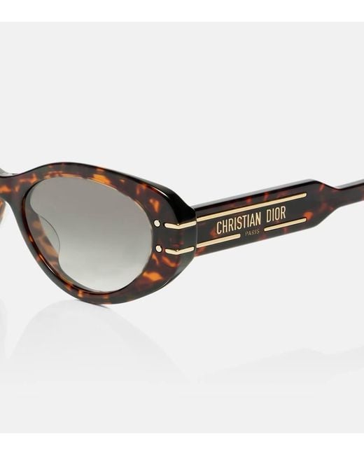 Dior Brown Ovale Sonnenbrille Dior Signature B8U