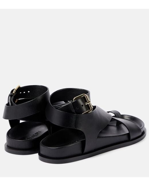 A.Emery Black Sandalen Jalen Aus Leder