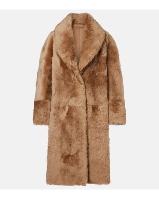 Nour Hammour Brown Anais Shearling Coat