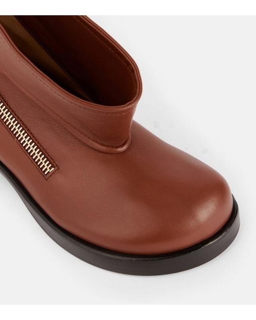 J.W. Anderson Brown Leather Biker Boots