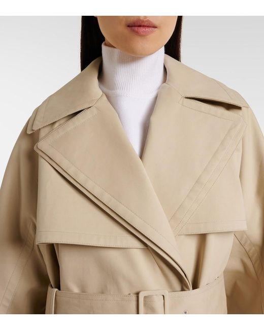 Alaïa Natural Split Sleeve Belted Trench Coat