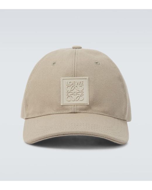 Loewe Natural Anagram Cotton Canvas Baseball Cap for men