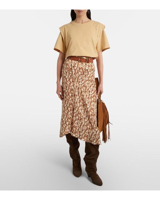 Isabel Marant Natural Cotton Jersey Top