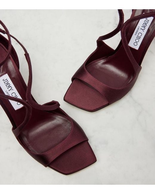 Jimmy Choo Purple Azia 95 Satin Sandals