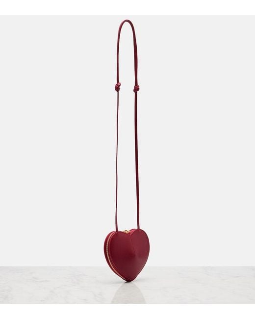 Alaïa Red Le Cour Leather And Suede Crossbody Bag
