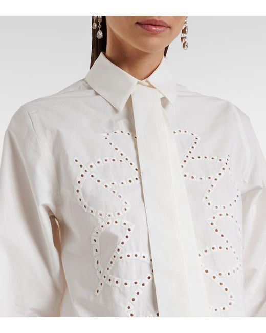 Elie Saab White Cotton Shirt