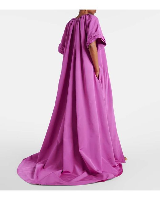 Oscar de la Renta Purple Robe aus Faille