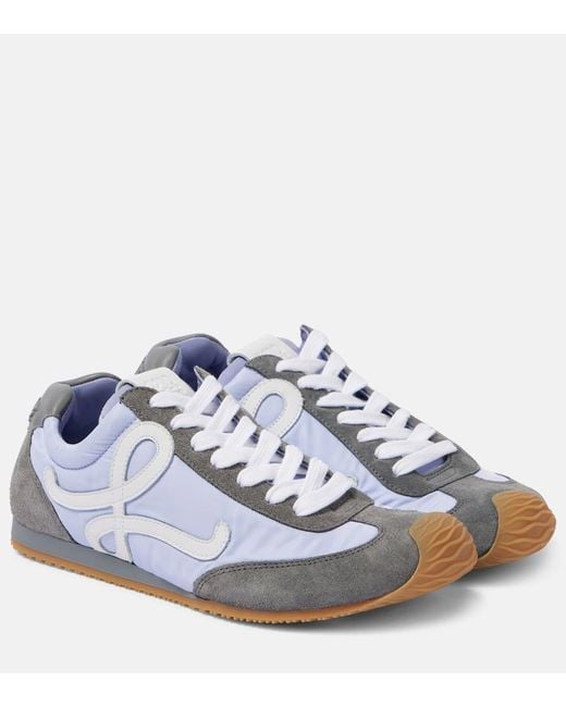 【LOEWE】 Ballet 2.0 suede-trimmed sneakers Ballet 2.0 suede-trimmed sneakers in brown - Loewe | Mytheresa