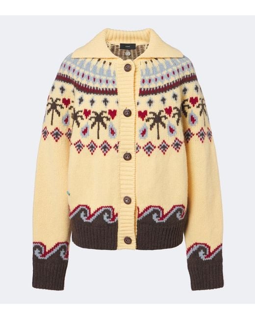 Alanui Natural Sweet Winter Virgin Wool Cardigan