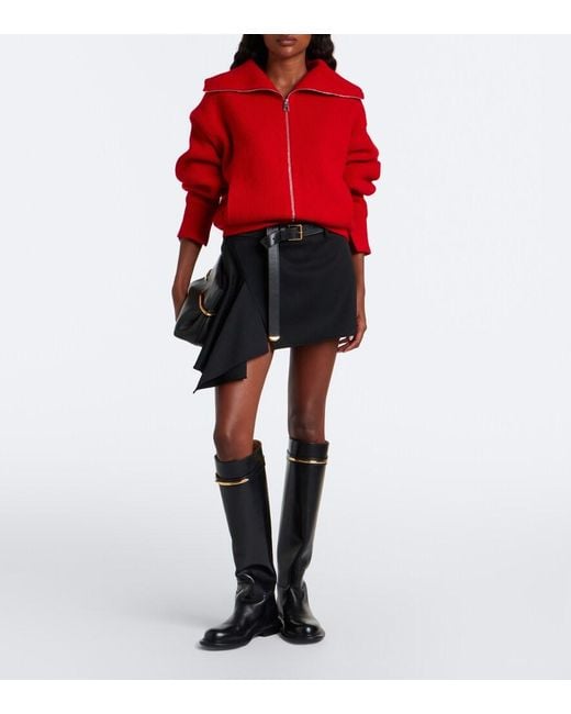 Givenchy Black Pinch Embellished Leather Knee-High Boots