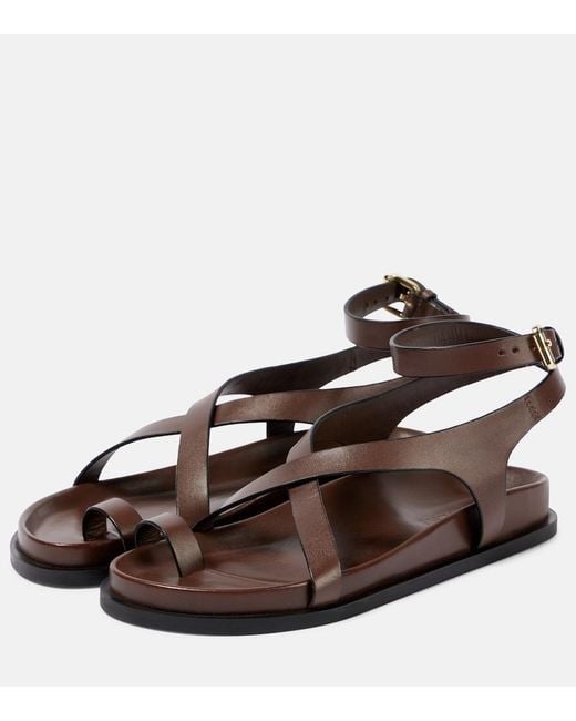 A.Emery Brown Jalen Slim Leather Sandals