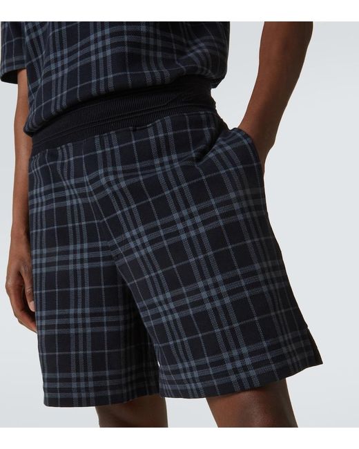 Burberry Black Checked Shorts for men