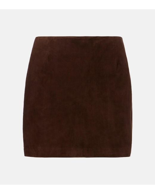 Blazé Milano Brown Coci Suede Miniskirt