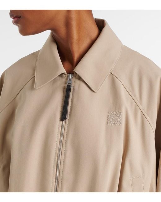 Loewe Natural Bomberjacke Aus Baumwolle
