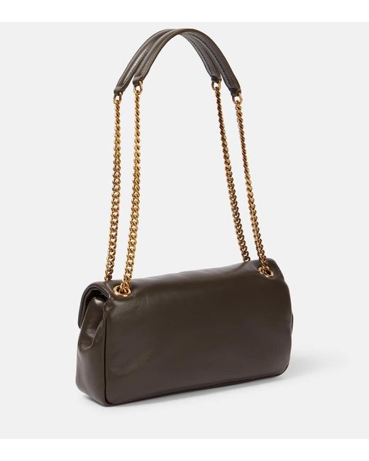 Saint Laurent Brown Calypso Leather Shoulder Bag