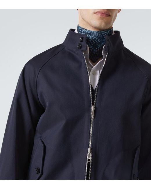 Dunhill Blue Reversible Cotton Herrington Jacket for men