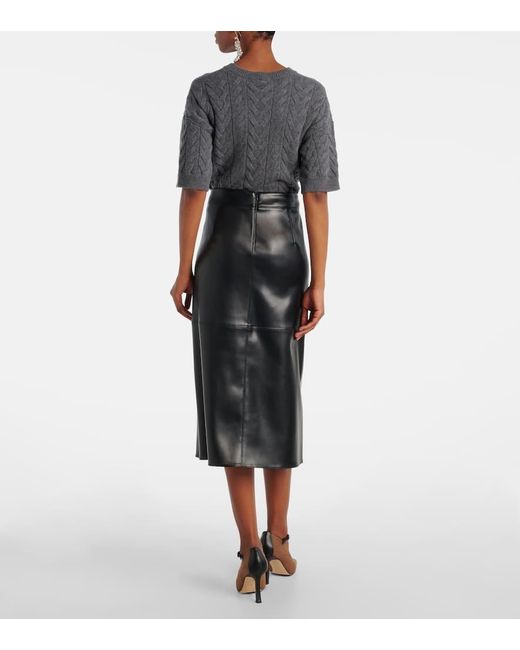 Gonna Midi Plata di Max Mara in Black