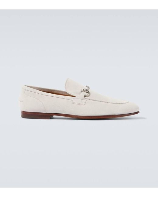 Gucci White Jordaan Loafer, Size 39 It for men