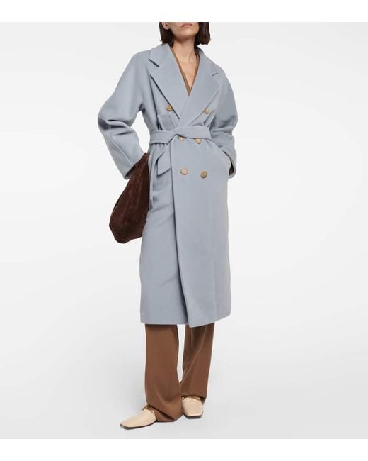Cappotto Madame in lana e cashmere di Max Mara in Blue