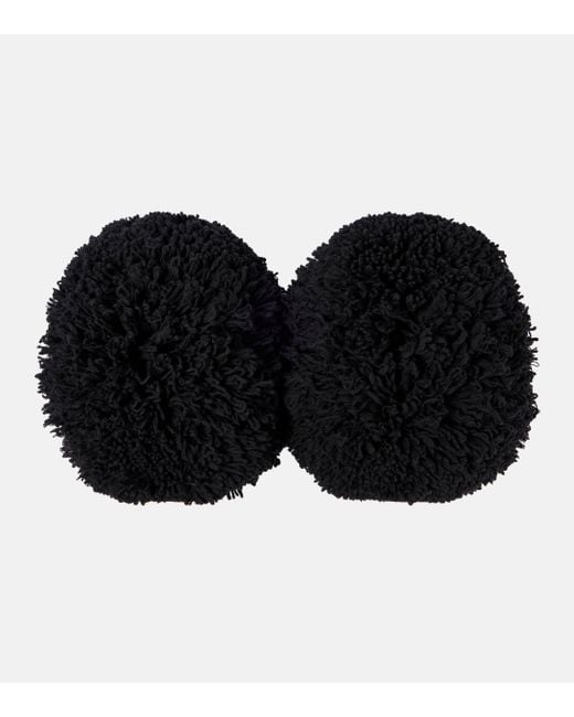 Alaïa Black Bubble Wool-blend Cuffs