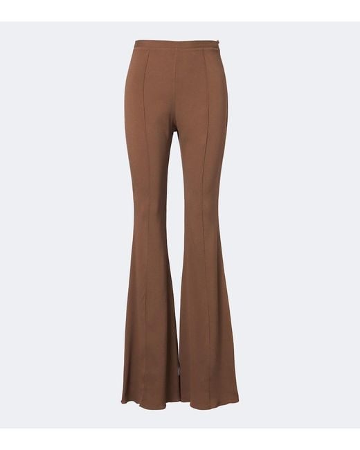 Taller Marmo Brown Mae High-Rise Flared Pants