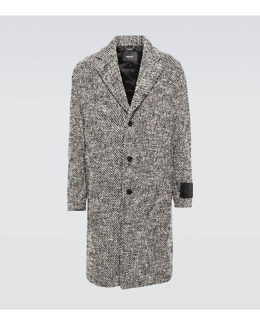 Versace Mantel aus Boucle in Gray für Herren