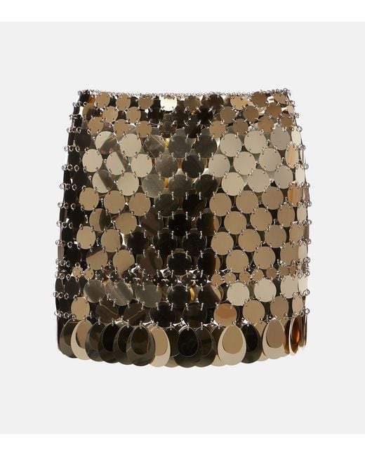 Rabanne Metallic Sequined Miniskirt