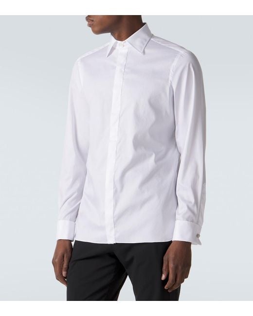 Rubinacci White Cotton Shirt for men
