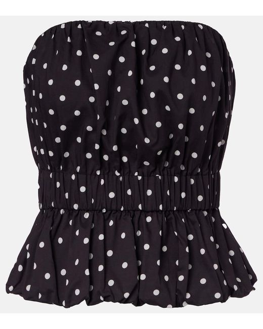 Posse Black Aurelia Polka-Dot Top