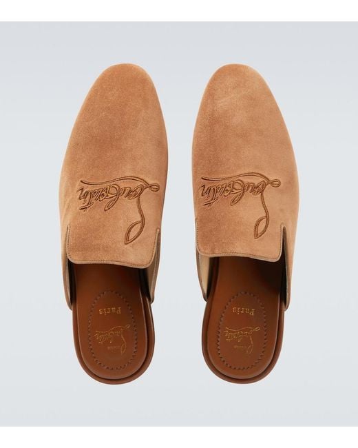 Christian Louboutin Brown Coolito Flat Mules for men