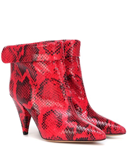 isabel marant red boots