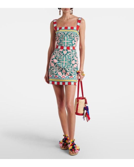 Dolce & Gabbana Multicolor Embellished Raffia Sandals