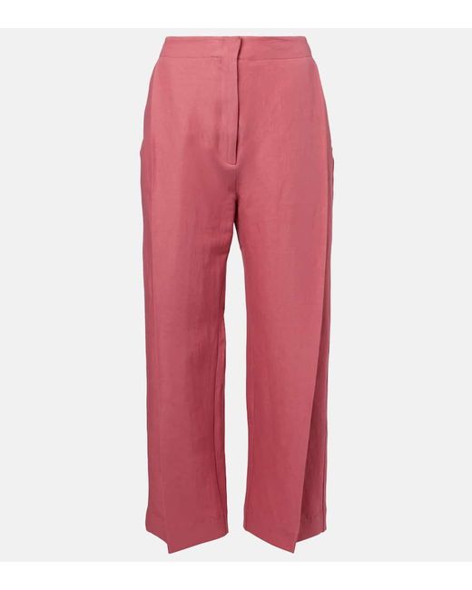 TOVE Red Culottes Santu Aus Leinen Und Baumwolle