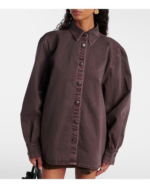 Magda Butrym Brown Oversized Denim Overshirt