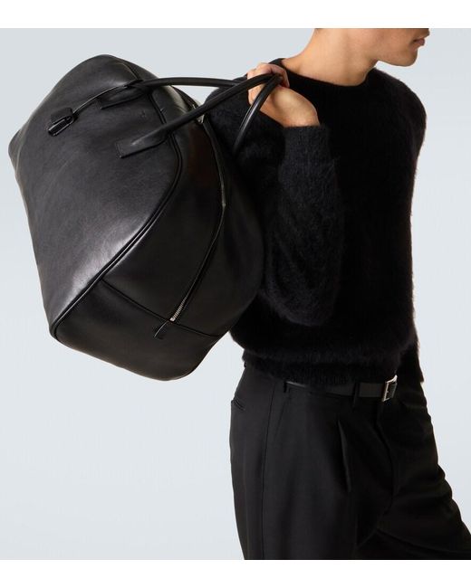 Saint Laurent Black Giant Leather Duffel Bag for men