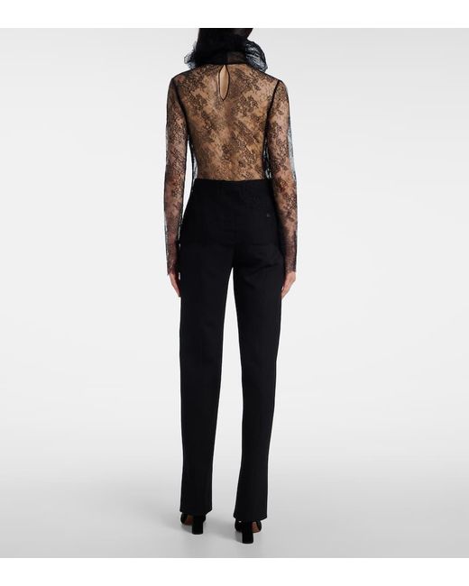 Top De Encaje Alexander McQueen de color Black