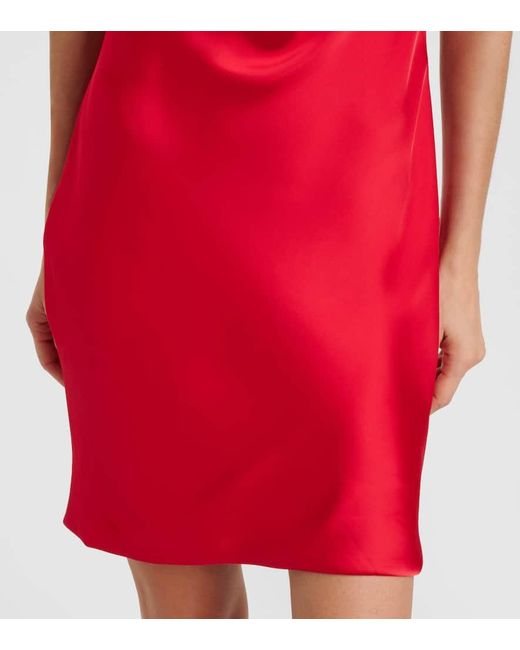 Norma Kamali Red Minikleid Aus Satin
