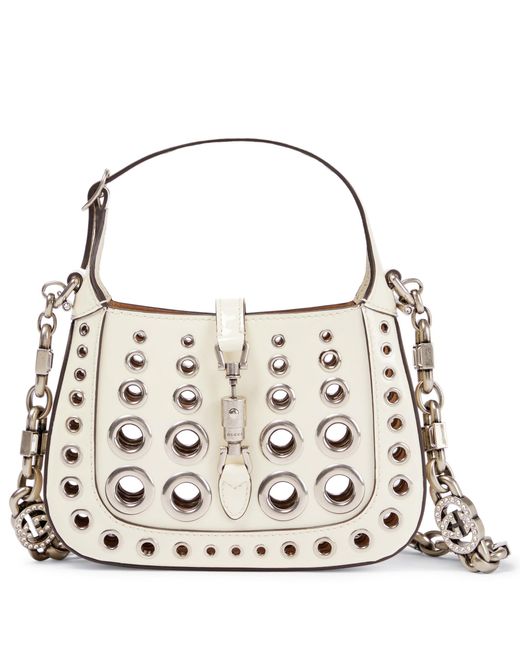 Gucci Jackie 1961 Embellished Leather Shoulder Bag | Lyst
