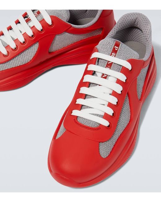 Prada Sneakers America's Cup in Red für Herren