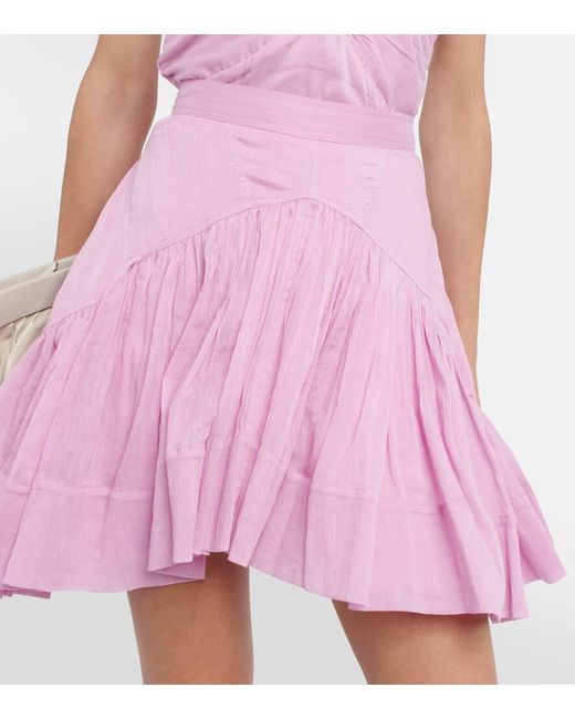 Minifalda Kadavu de algodon y seda Isabel Marant de color Pink