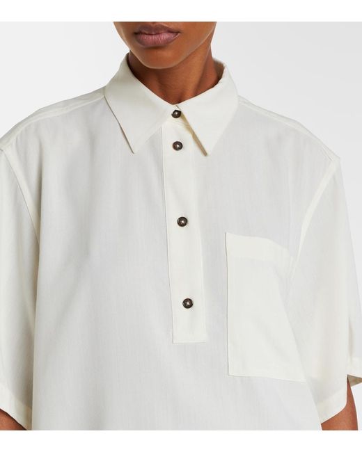 Totême  White Oversized Polo Shirt