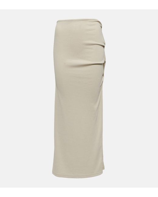 Christopher Esber Natural Open Twist Ribbed-Knit Maxi Skirt