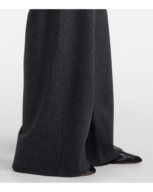 Asceno Blue Austin Wool And Cashmere Wide-Leg Pants