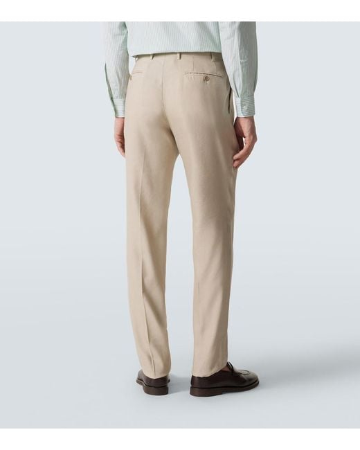 Canali Natural Linen And Wool Suit for men