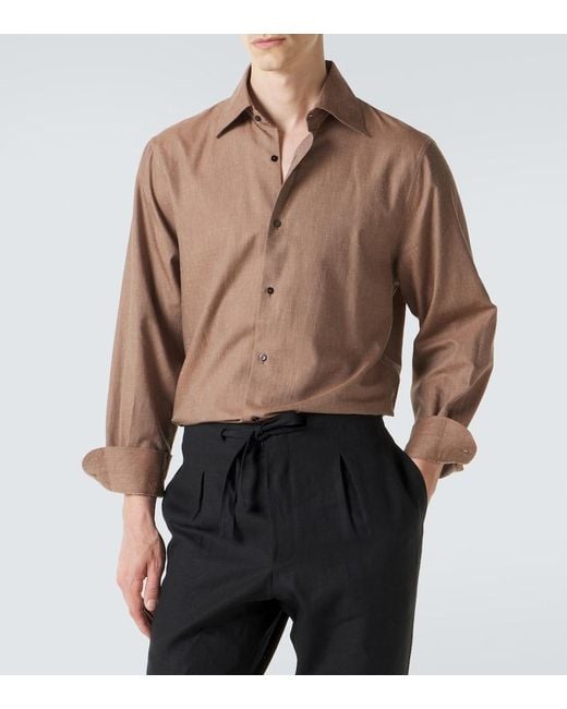 Camicia di STÒFFA in Brown da Uomo