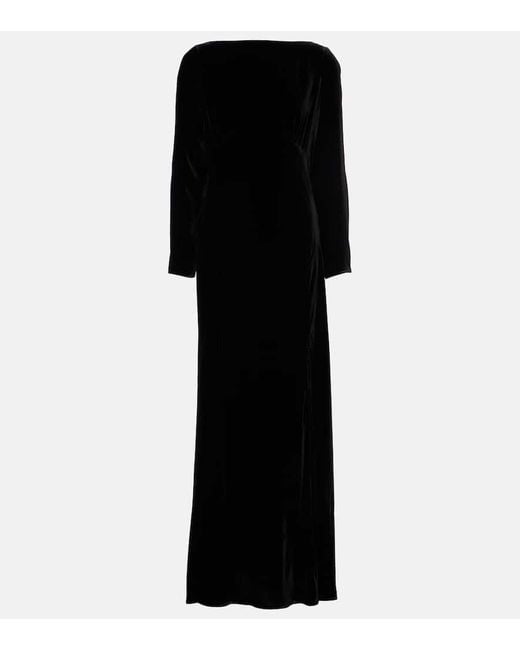 Rixo Black Maxikleid Devina Aus Samt