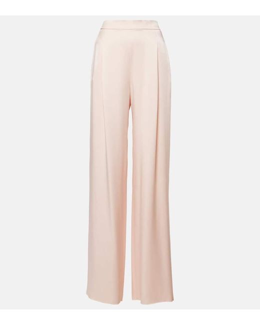 Pantaloni A Gamba Larga Ieti di Max Mara in Pink